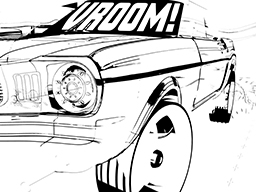 BW Mustang with Vroom