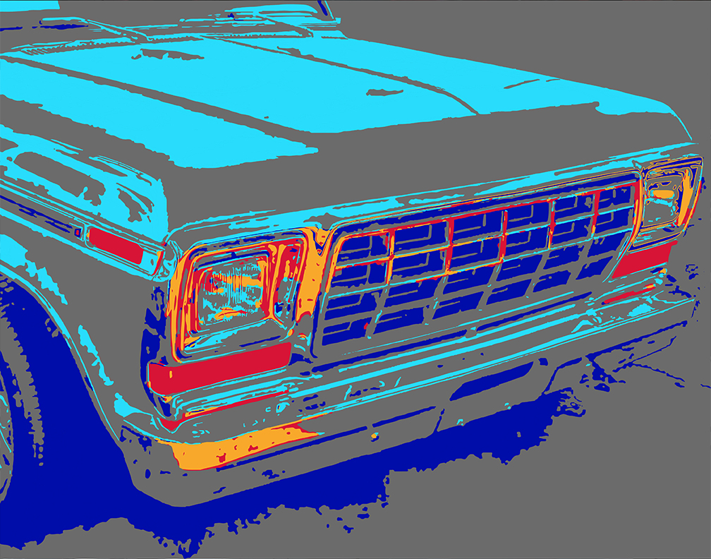 Ford Truck Grill on grey background