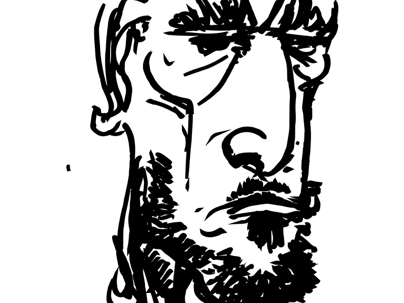 drawing of an unknown person,