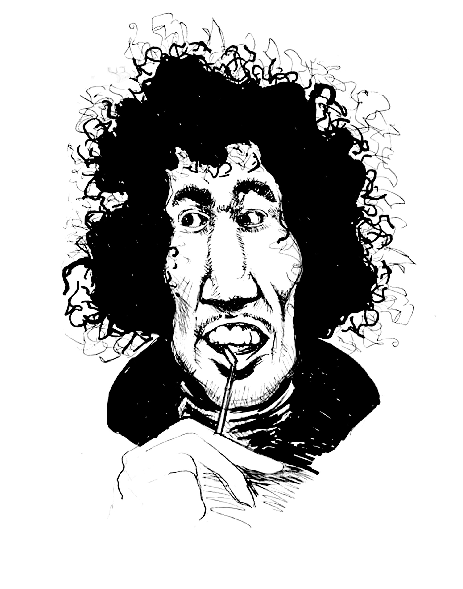 jimi hendrix, stylized